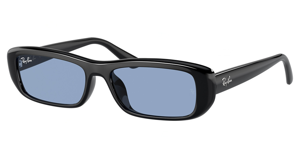 Ray-Ban RB4436D rectangle sunglasses in Black/Light Blue