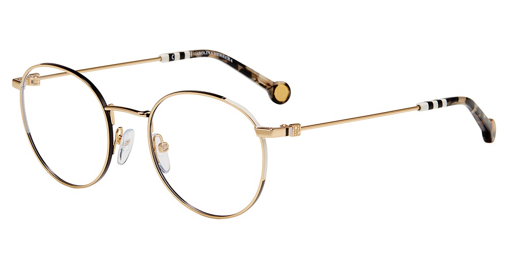 Carolina Herrera VHE167K round eyeglasses in Gold 033 M
