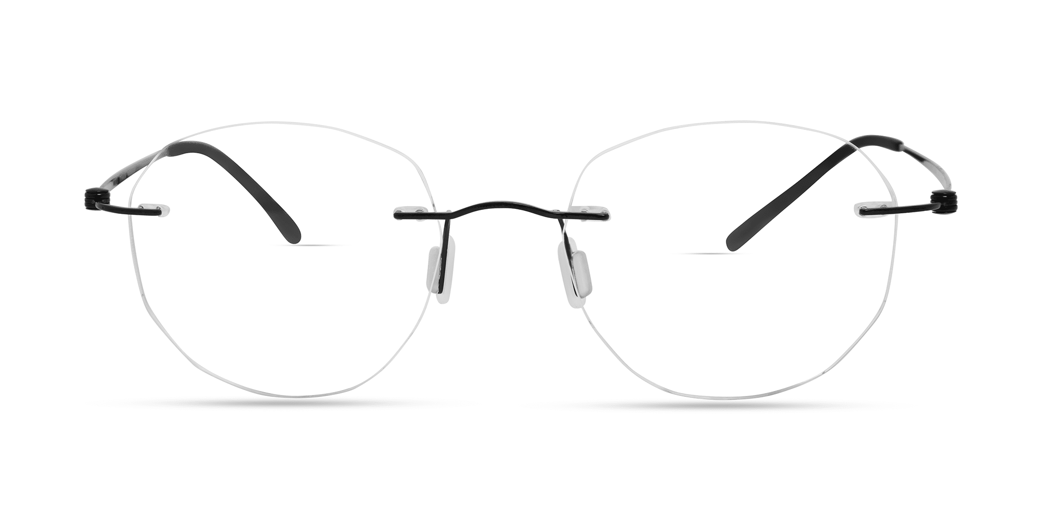 Modo 4610 round eyeglasses in Shiny Black