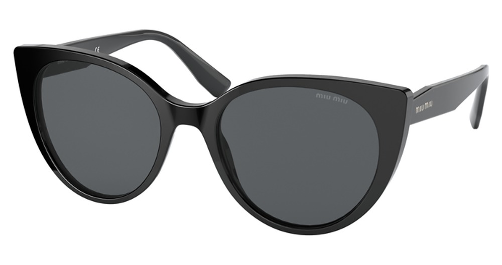 Miu Miu MU 04XS cateye sunglasses in Black/Dark Grey