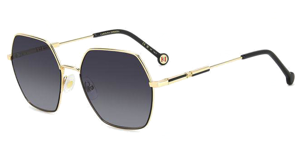 Carolina Herrera HER 0183/S irregular sunglasses in Gold Blck/Dark Grey Shaded