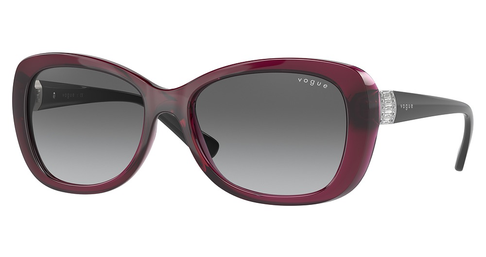 TRANSPARENT DARK CHERRY / GREY GRADIENT