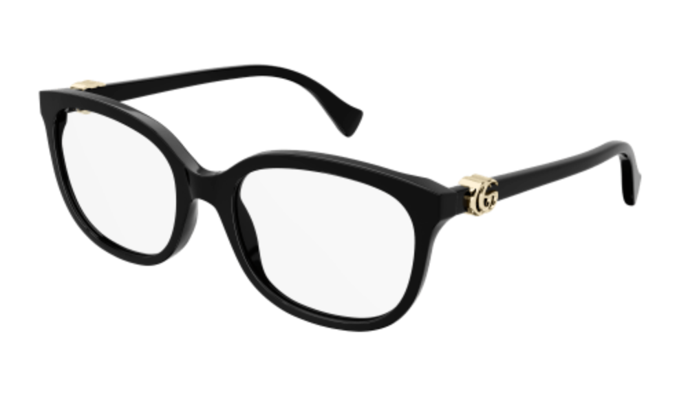 Gucci GG1075OA round eyeglasses in Black Black Transparent