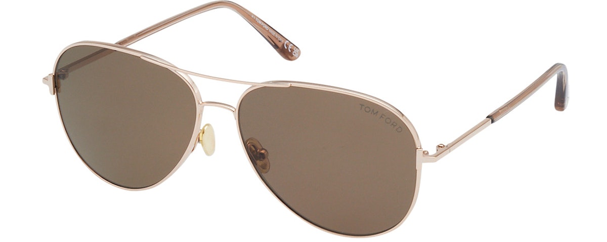 shiny rose gold / brown polarized