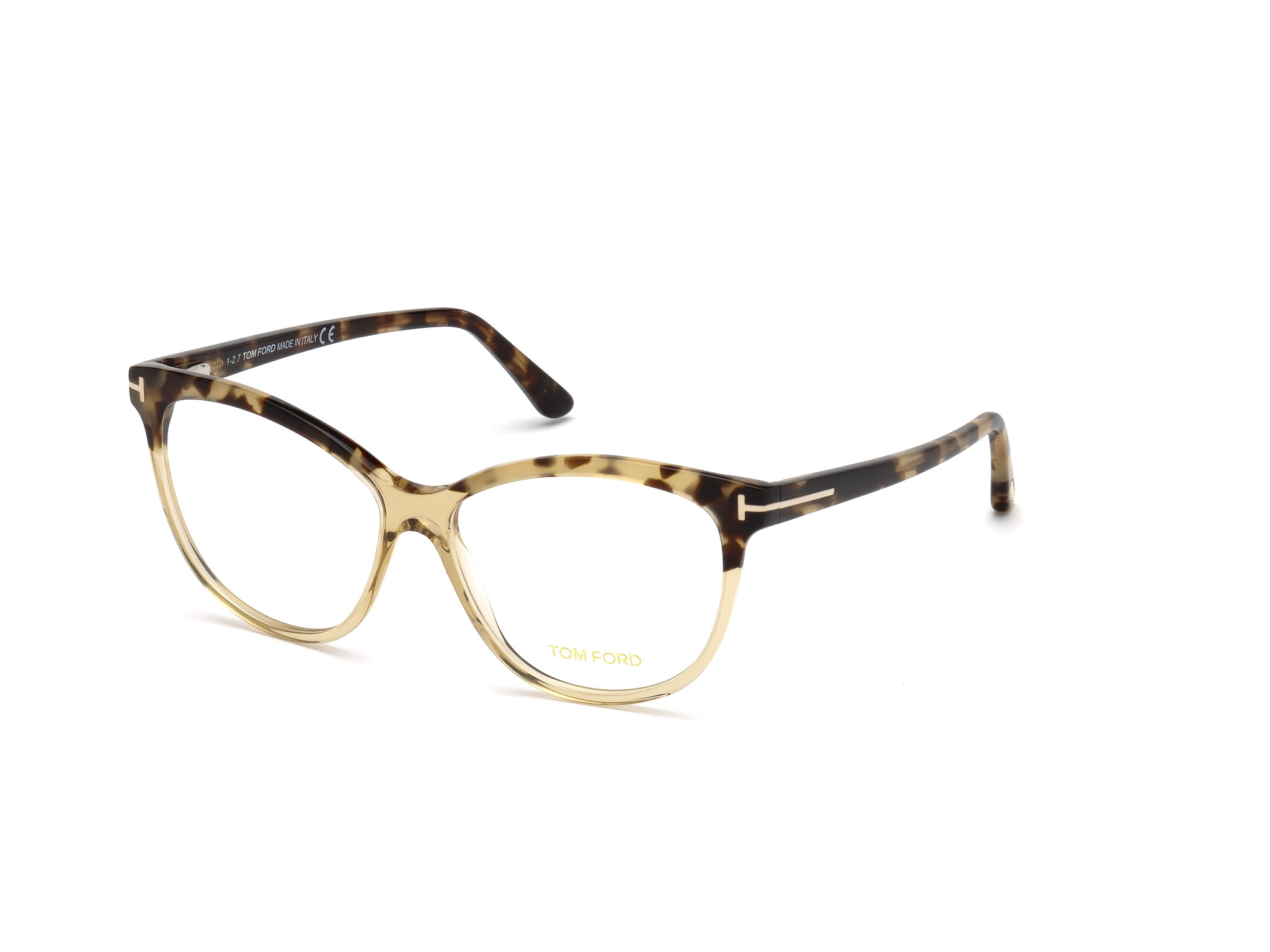 Vintage Havana-To-Transparent Champagne Front, Vintage Havana Temples
