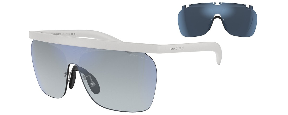 RUBBER WHITE / GRADIENT BLUE MIRROR WHITE
