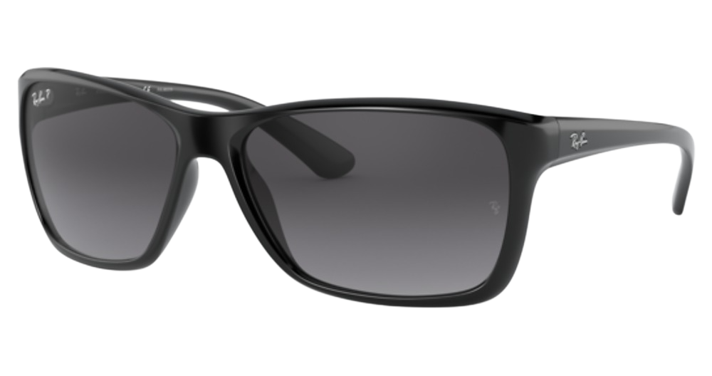 Ray-Ban RB4331 square sunglasses in Black/Light Grey Gradient Dark Grey
