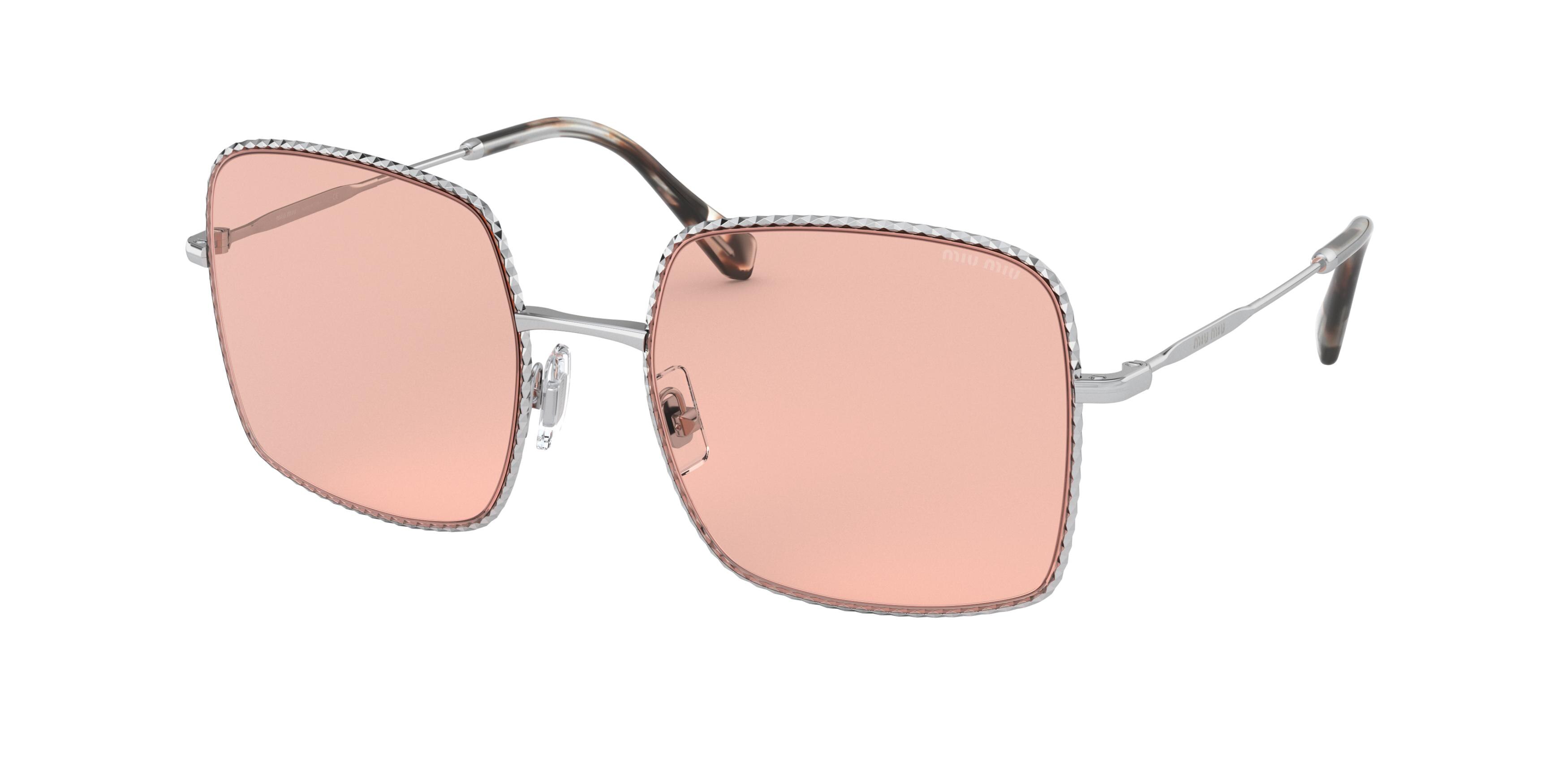 Miu Miu MU 61VS rectangle sunglasses in Silver