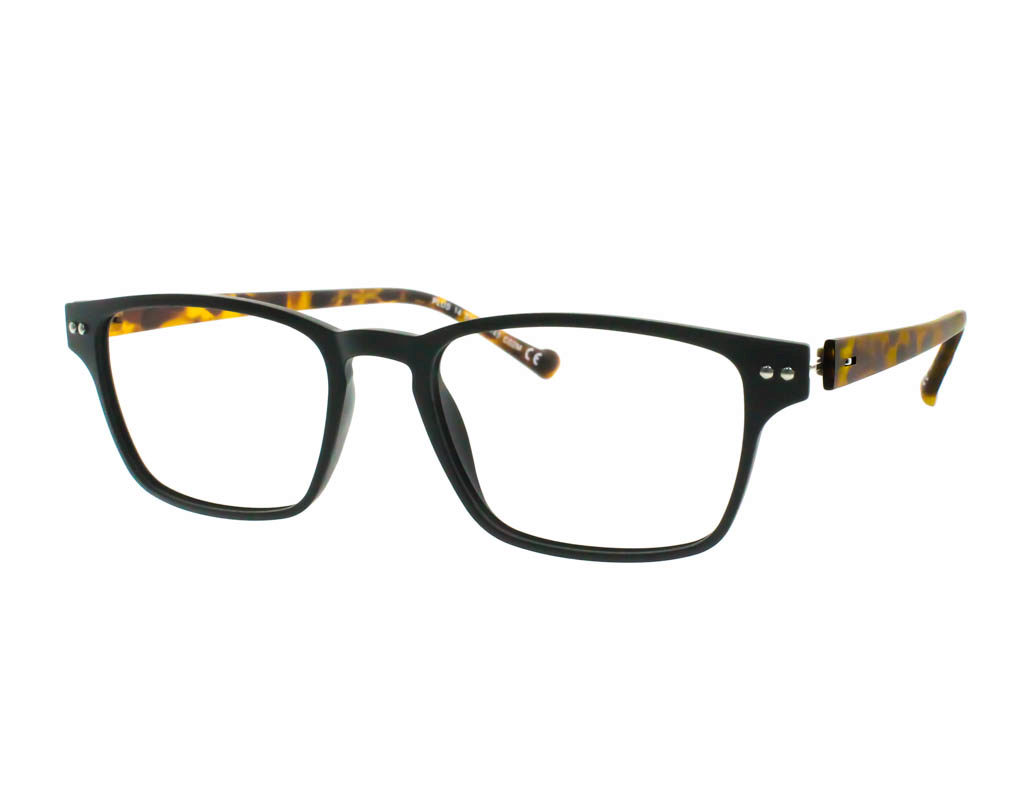 iGreen IGPL014 square eyeglasses in Matte Tortoise/Black