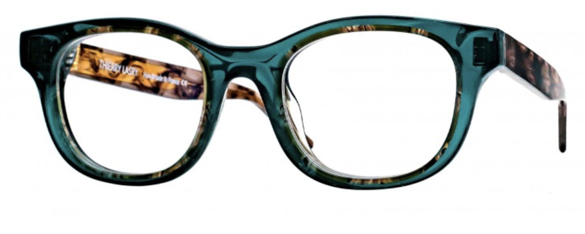 Translucent Emerald Green & Gold-Brown Pattern Acetate