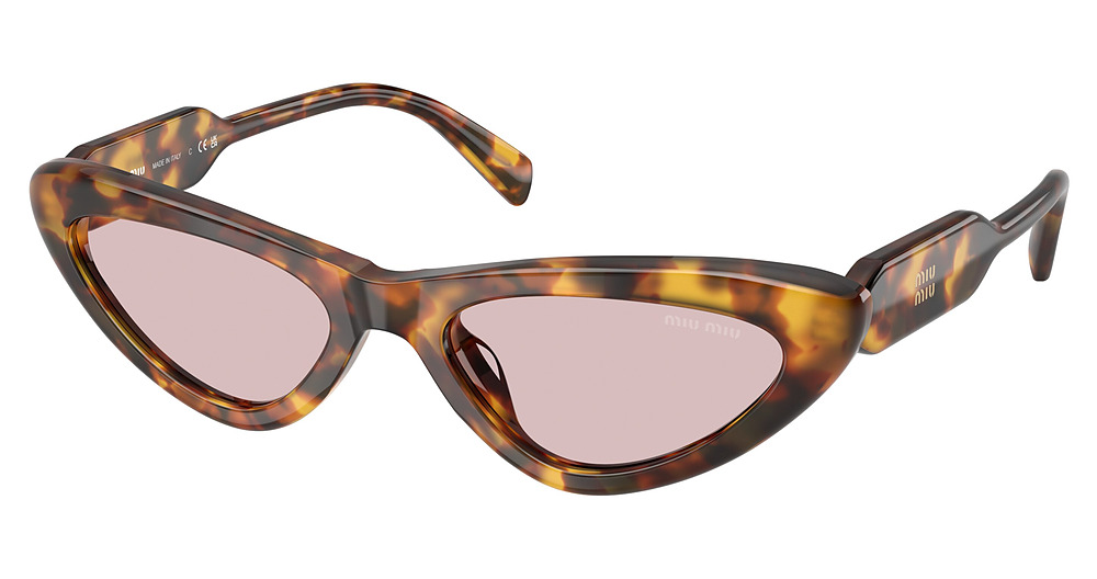Miu Miu MU B11SU cateye sunglasses in Honey Havana/Pink