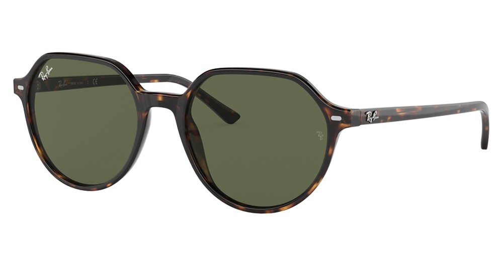 Ray-Ban RB2195 THALIA round sunglasses in Havana/Green