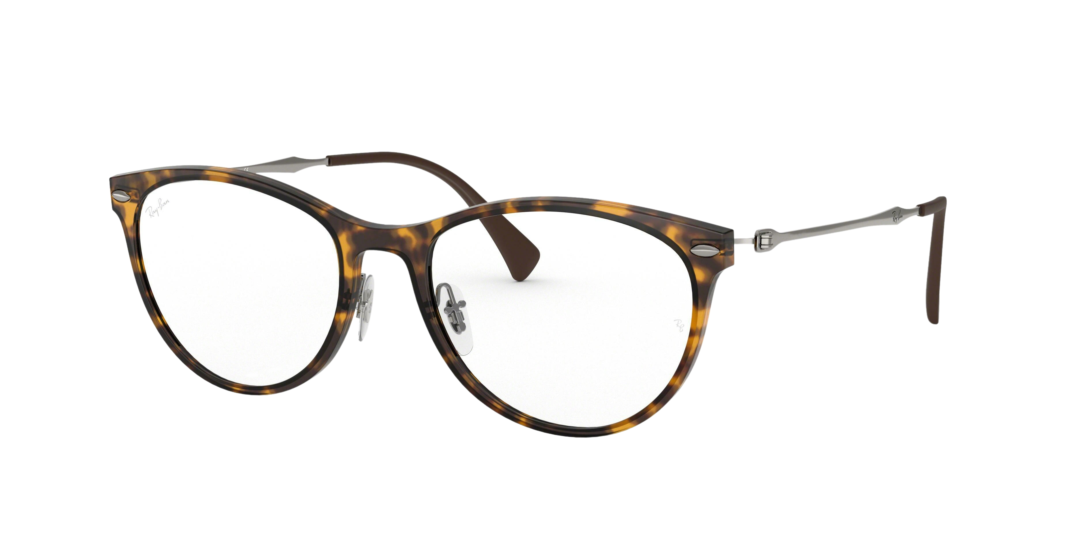 Ray-Ban RX7160 cateye eyeglasses in Demi Gloss Havana