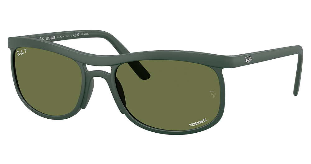 Ray-Ban RB4452CH sunglasses in Sand Green/Green Chromance