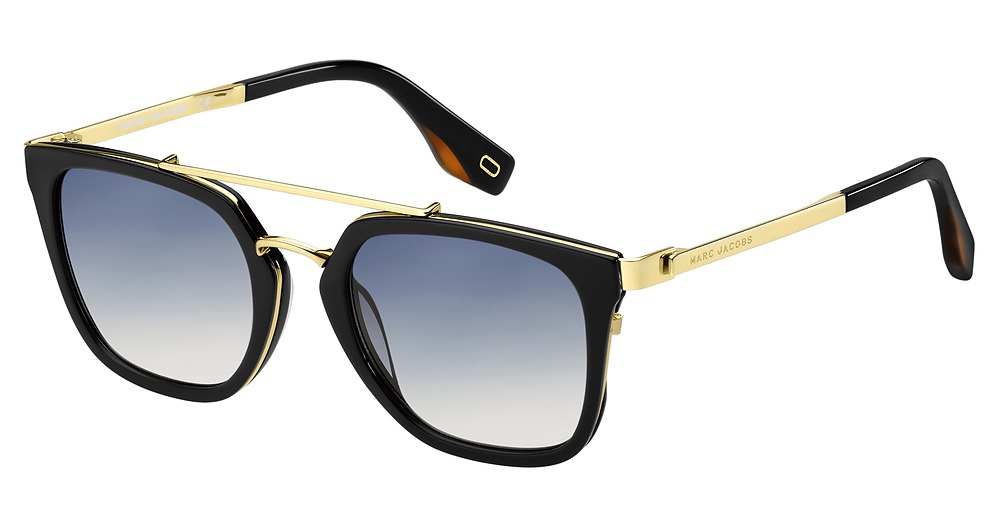 BLACK / BLUE SHADED GOLD MIRROR