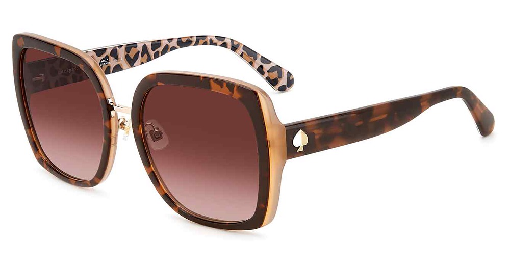 Kate Spade KIMBER/G/S square sunglasses in Havana/Brown Shaded