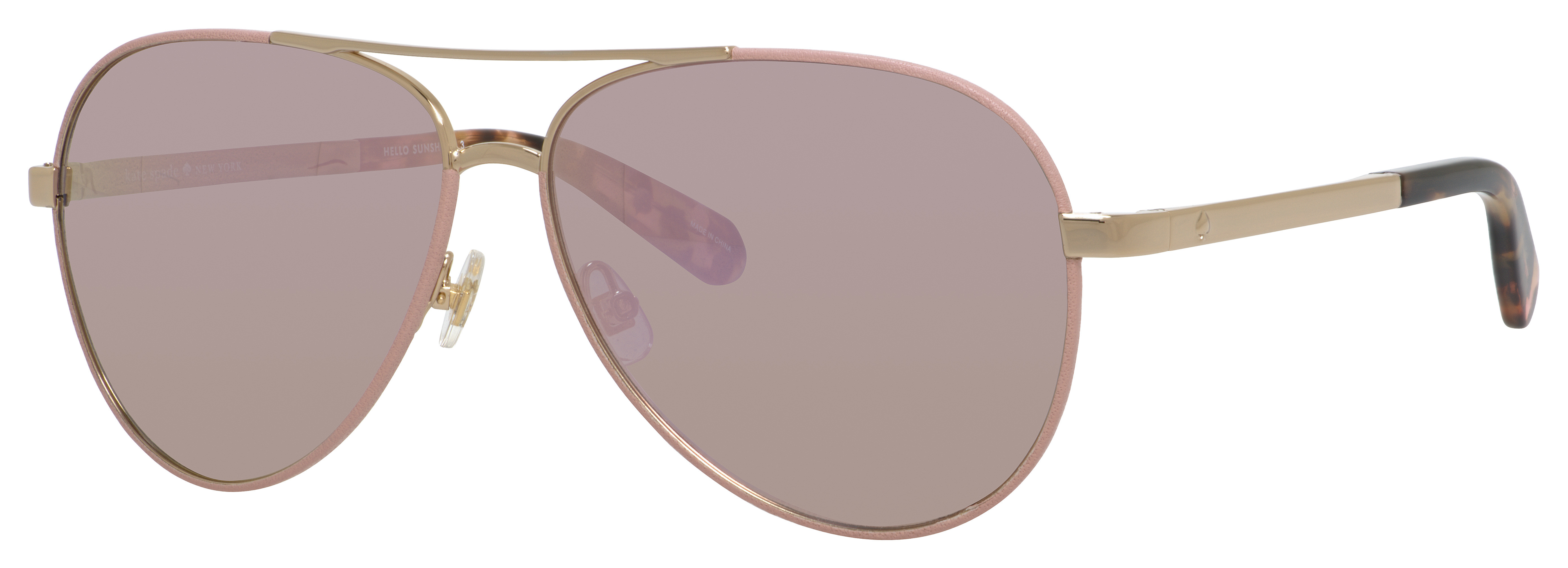 Kate Spade Amarissa/S round sunglasses in Gold Pink (0 J Grey Rose Gold)