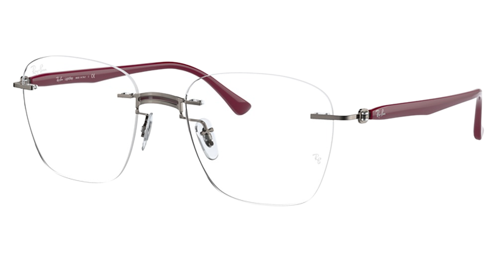 Ray-Ban RX8769 cateye eyeglasses in Amaranth on Gunmetal