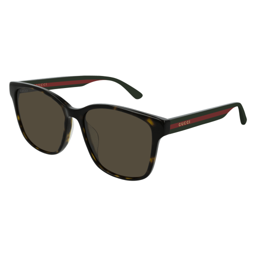 Gucci GG0417SK round sunglasses in Havana Multicolor Brown/Nylon
