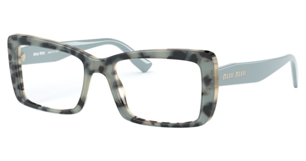 Miu Miu MU 03SV rectangle eyeglasses in Beige Havana Top Blue