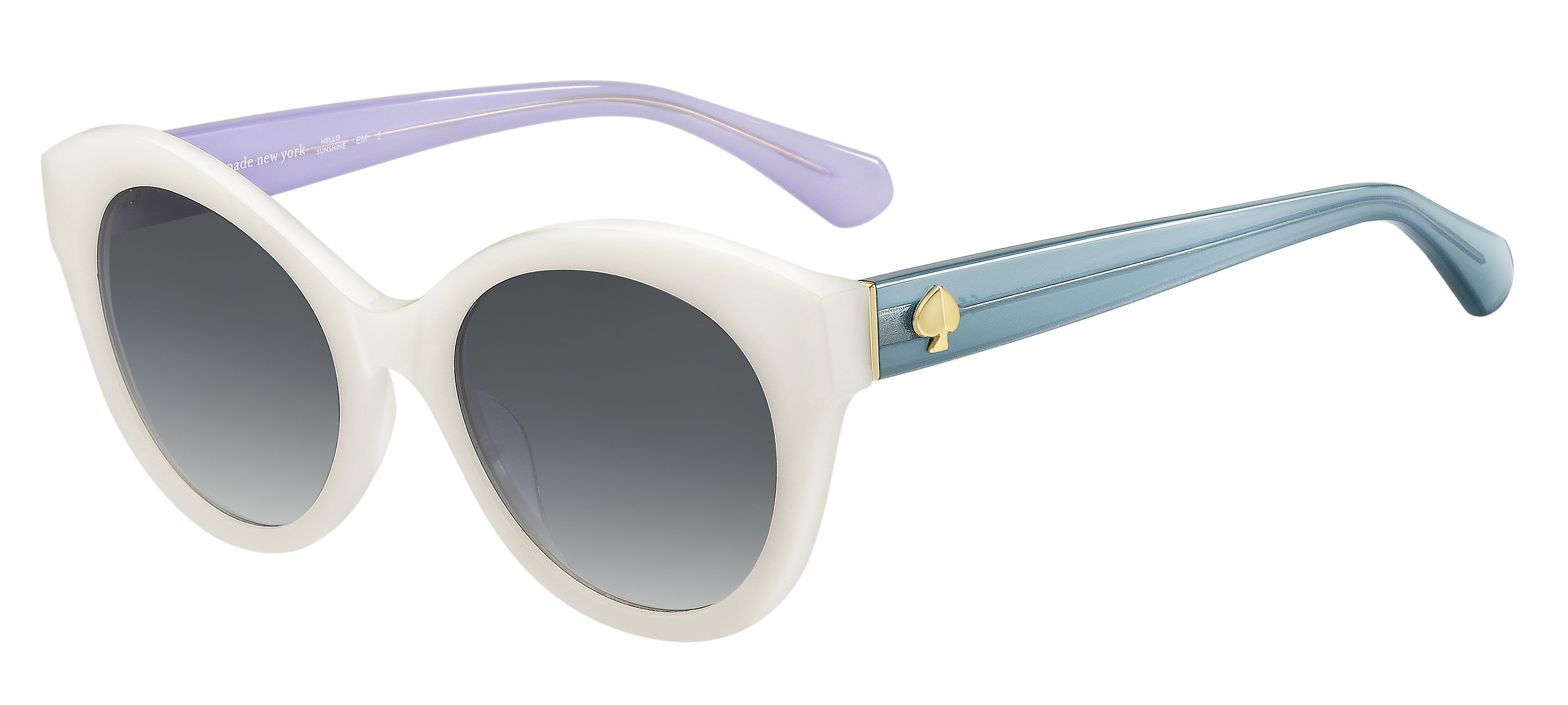 Kate Spade Karleigh/S round sunglasses in White (9 O Dark Grey Gradient)