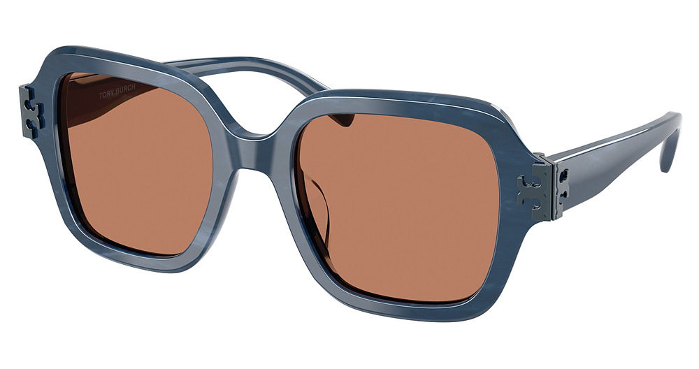 NAVY MARBLE / BROWN