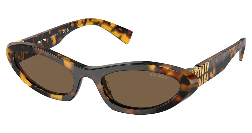 Miu Miu MU 09YS cateye sunglasses in Honey Havana/Dark Brown