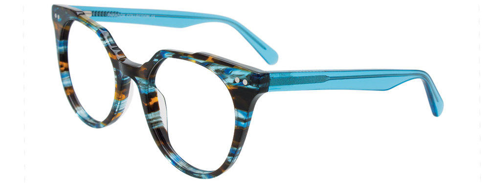Transparent Cyan & Striped Tortoise
