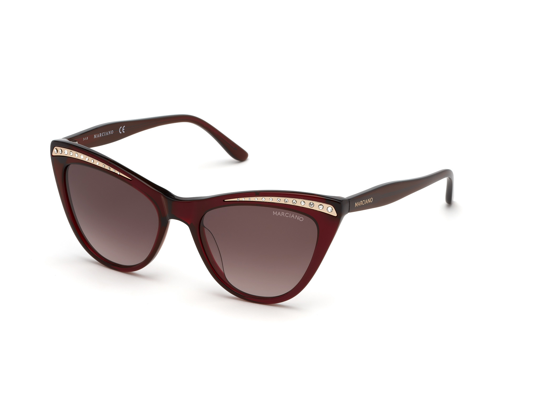Shiny Red / Gradient Brown Lenses