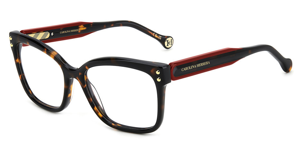 Carolina Herrera HER 0316 rectangle eyeglasses in Havana
