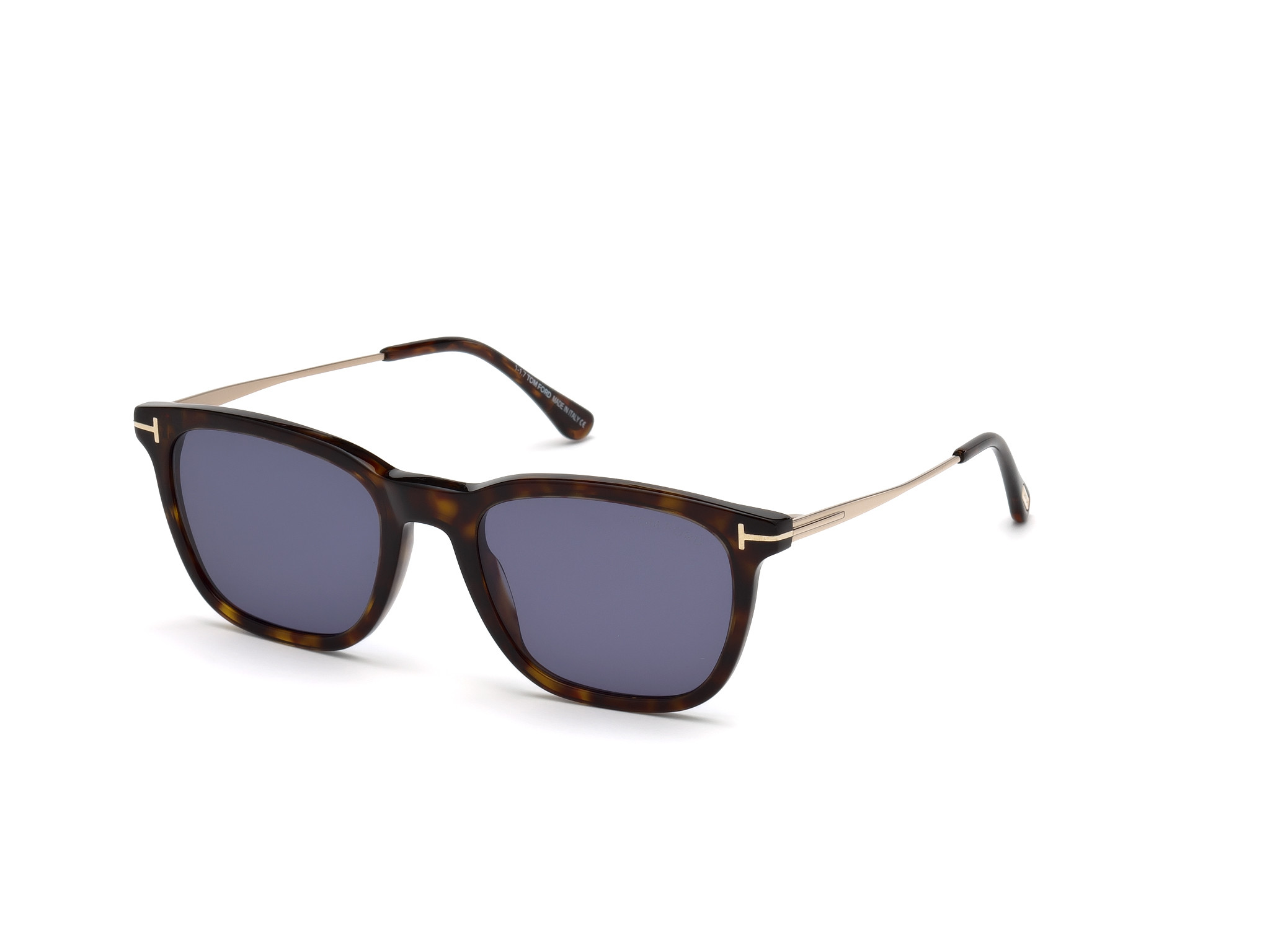 Tom Ford FT0625-F Arnaud-02 square sunglasses in Shiny Dark Havana, Shiny Rose Gold