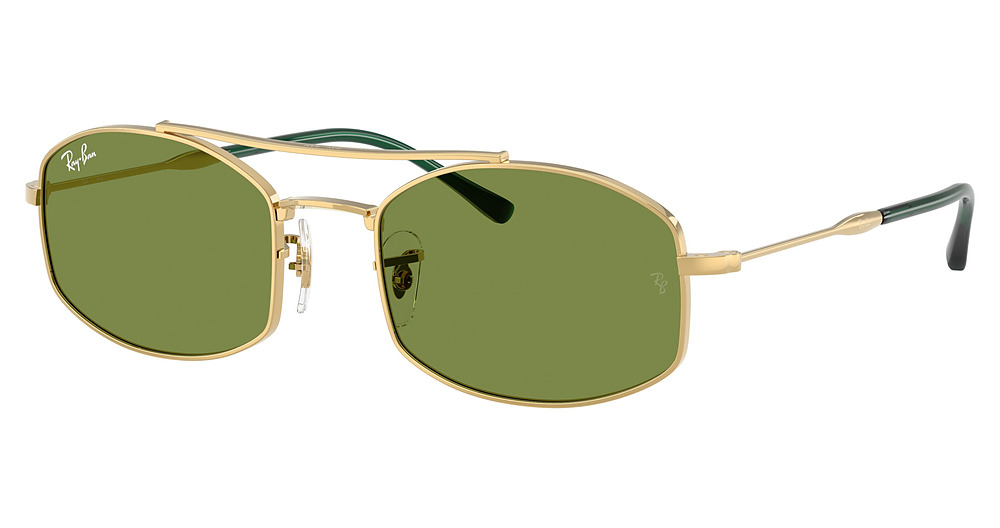 Ray-Ban RB3719 round sunglasses in Arista/Green