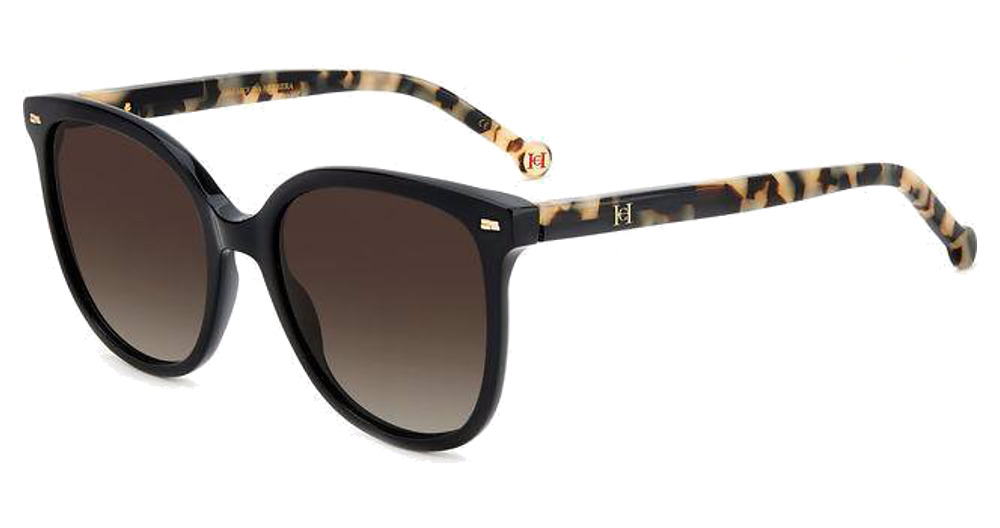 Carolina Herrera HER 0136/S square sunglasses in Black Havan/Brown Shaded