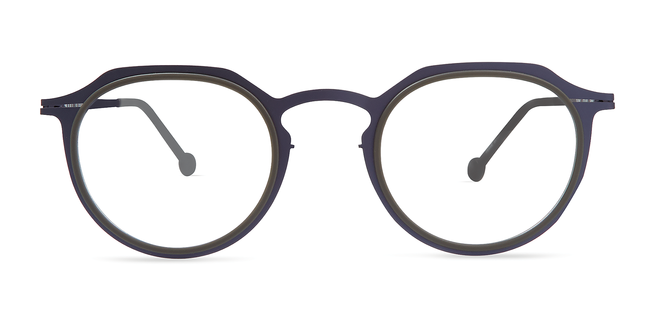 Modo DUOMO round eyeglasses in Grey/Navy
