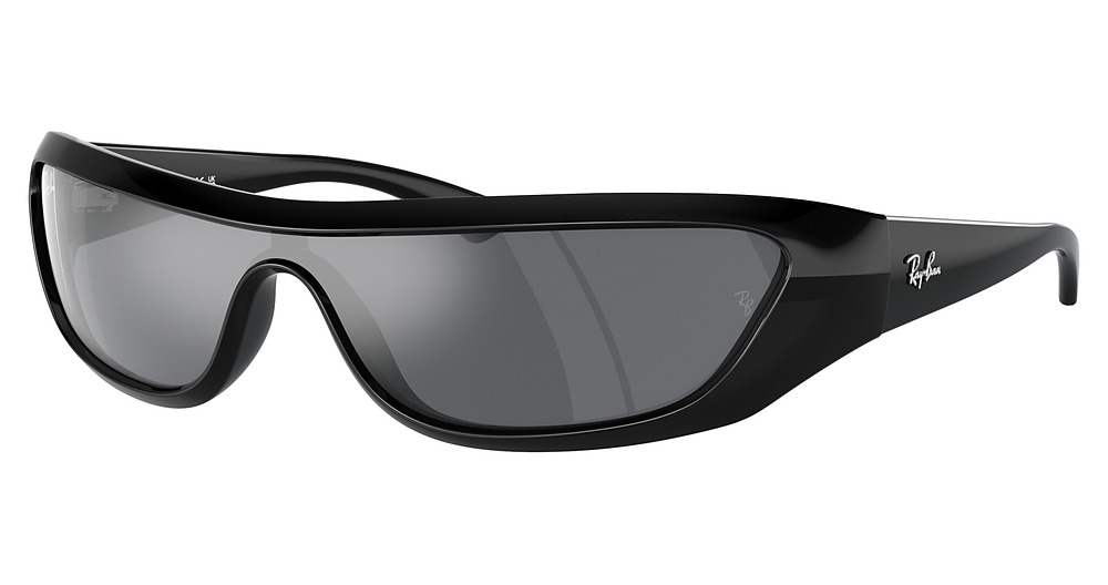 Ray-Ban RB4431 XAN sunglasses in Black/Dark Grey Flash Silver