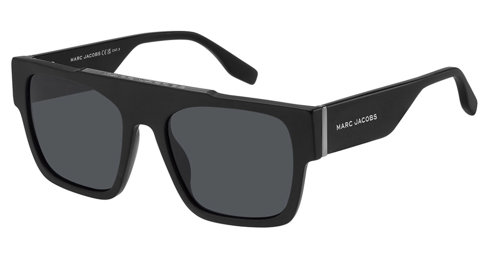 Marc Jacobs MARC 757/S rectangle sunglasses in Matte Black/Grey