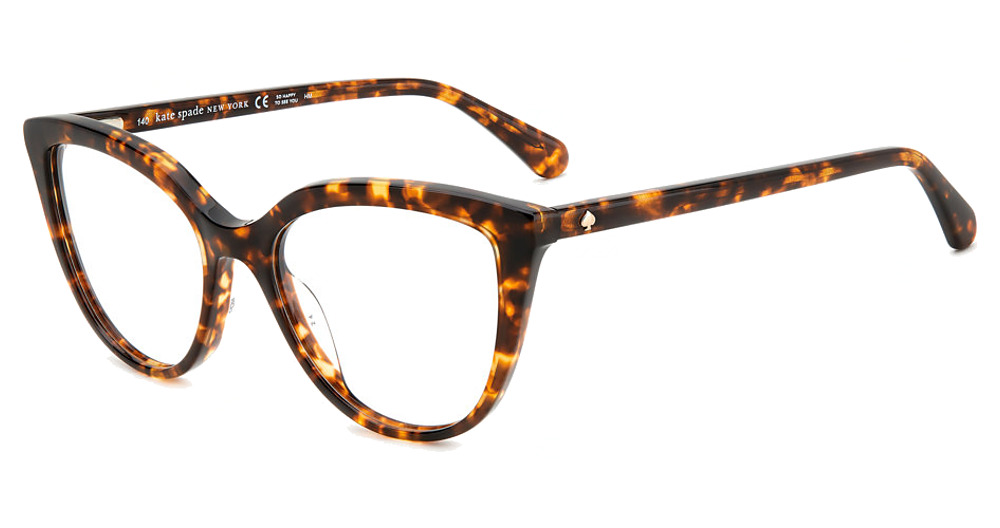 Kate Spade HANA rectangle eyeglasses in Havana