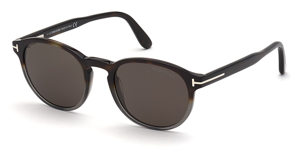 Tom Ford FT0834-F round sunglasses in Havana/Other/Smoke