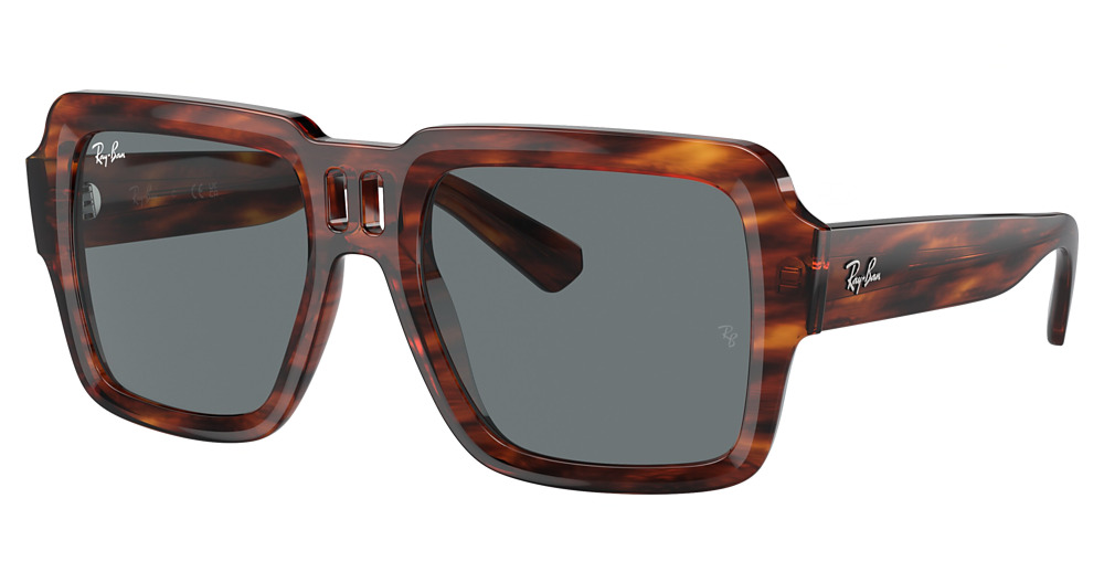 Ray-Ban RB4408 MAGELLAN square sunglasses in Striped Havana/Dark Blue