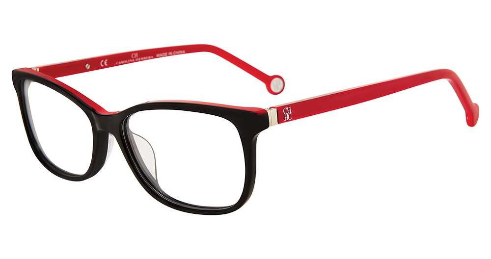 Carolina Herrera VHE732K rectangle eyeglasses in Black 700 Y