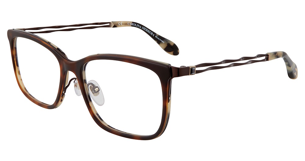 Carolina Herrera VHN047S rectangle eyeglasses in Tortoise 0 Xa5