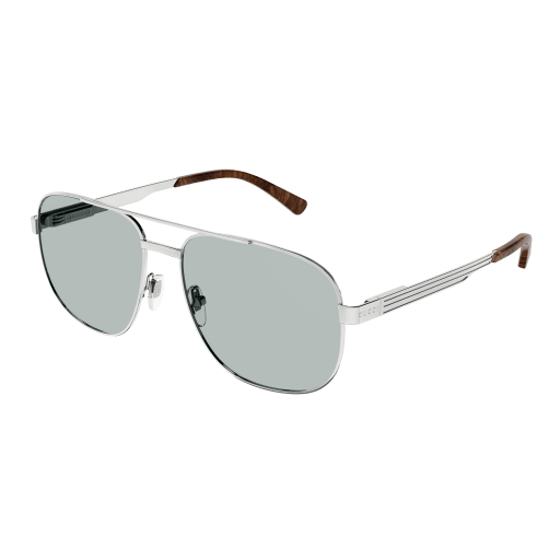 Gucci GG1223S aviator sunglasses in Silver/Green