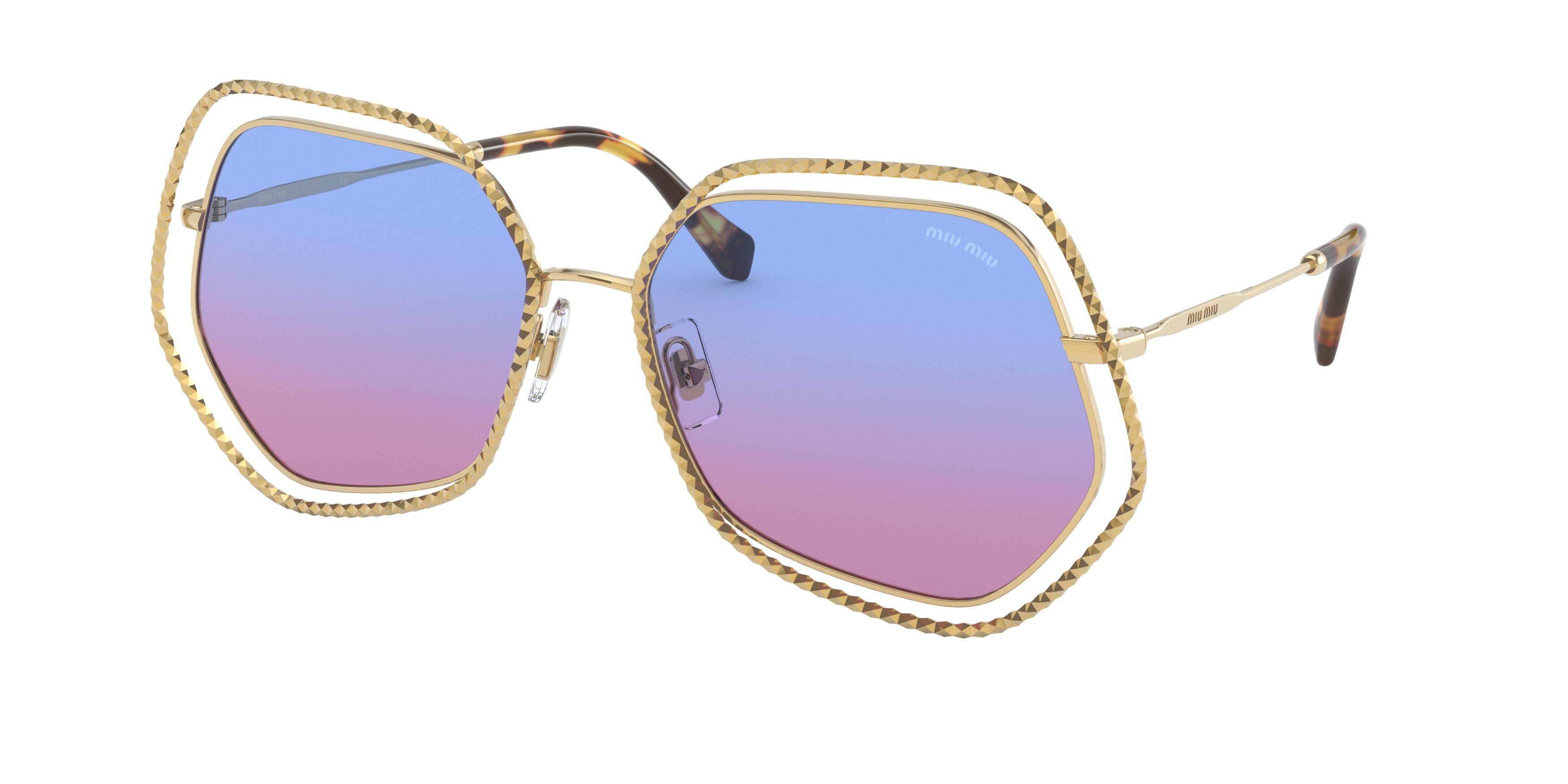 Miu Miu MU 58VS square sunglasses in Gold