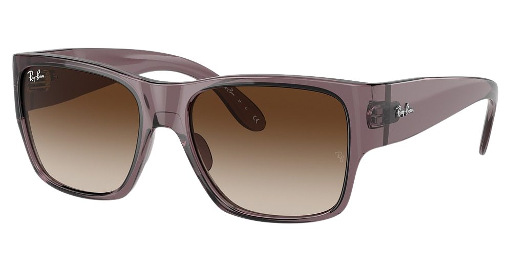 Ray-Ban RJ9287S square sunglasses in Transparent Dark Borwn/Brown Gradient