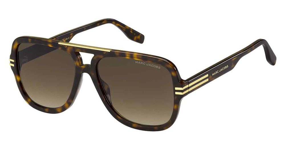 Marc Jacobs MARC 637/S aviator sunglasses in Havana/Brown Shaded