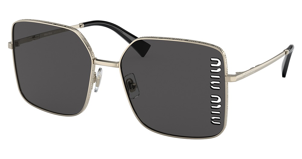 Miu Miu MU 51YS square sunglasses in Pale Gold/Dark Grey
