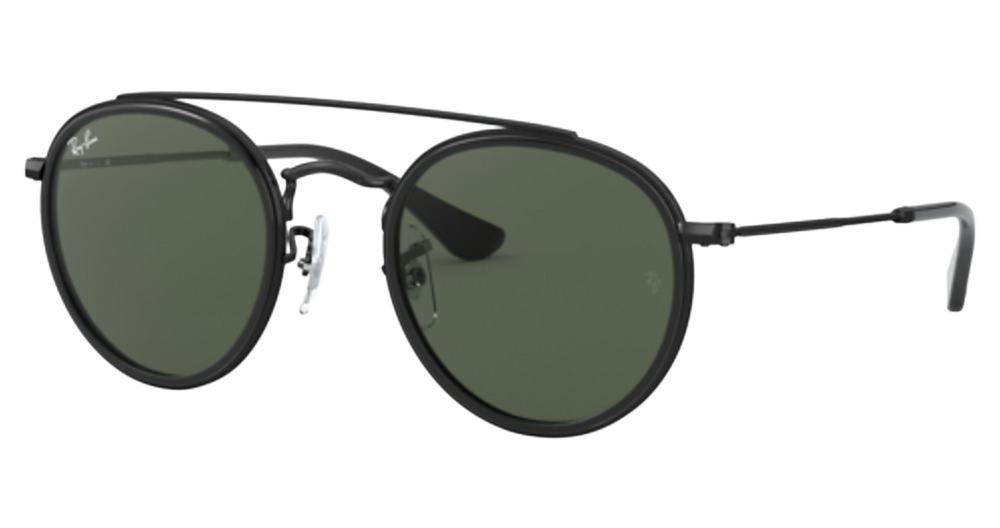 Ray-Ban RJ9647S aviator sunglasses in Black/Dark Green