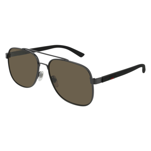 Gucci GG0422S aviator sunglasses in Ruthenium