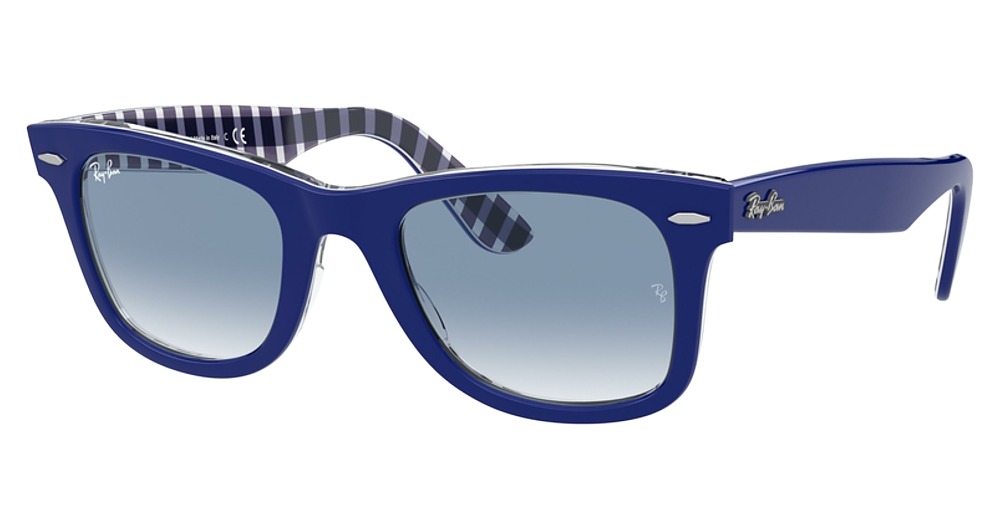BLUE ON VICHY BLUE/WHITE / CLEAR GRADIENT BLUE