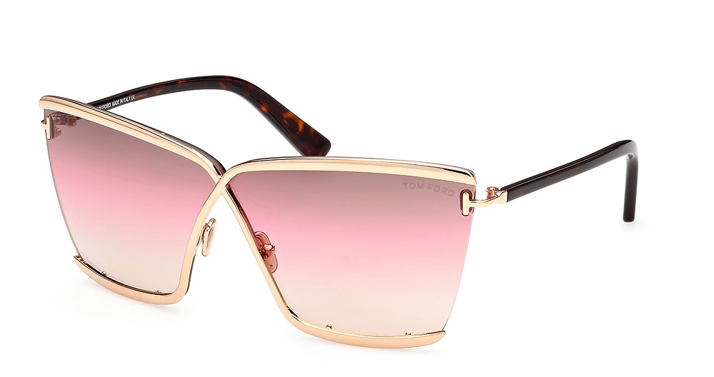 Tom Ford FT0936 square sunglasses in Shiny Rose Gold/Gradient Brown